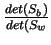 \begin{displaymath}
S_w = \sum_{j=1}^{c} \sum_{i=1}^{\vert T_j\vert} ({\bf x}_i^j - \mu_j) \cdot ({\bf x}_i^j - \mu_j)^t,
\end{displaymath}