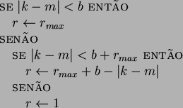 \begin{algorithmic}
\STATE
\STATE \textsc{SFFS}$(\calY, \calX, m)$\par\item[1:...
...o passo 1}
}\ELSE{
\STATE \textsc{Repita o passo 3}
}\ENDIF
\end{algorithmic}