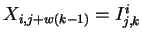 $X_{i, j+w(k-1)} = I^i_{j, k}$